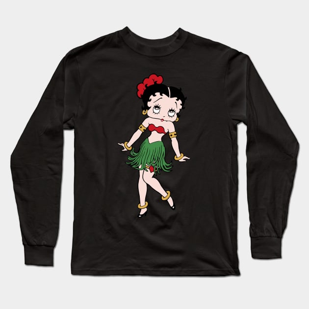 Betty Boop Long Sleeve T-Shirt by JAFARSODIK